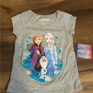 Disney Frozen Outfit Bundle Gray T-Shirt & Blue Bottoms